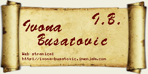 Ivona Bušatović vizit kartica